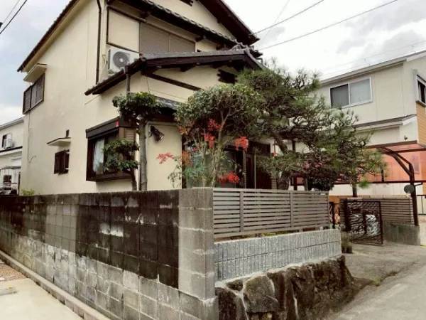【堺市西区】玄関前の松剪定・植栽手入れ